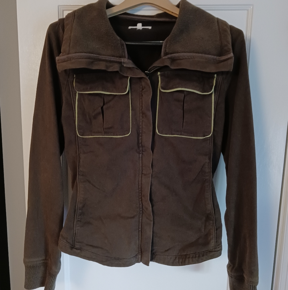 Utility Brown Women's Jacket with Pockets